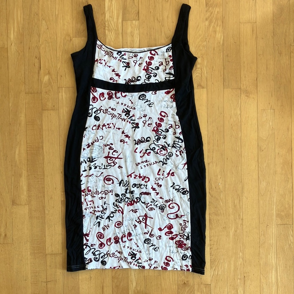 2/$20 Funky graffiti tank dress L-XL 🇨🇦Made in Canada